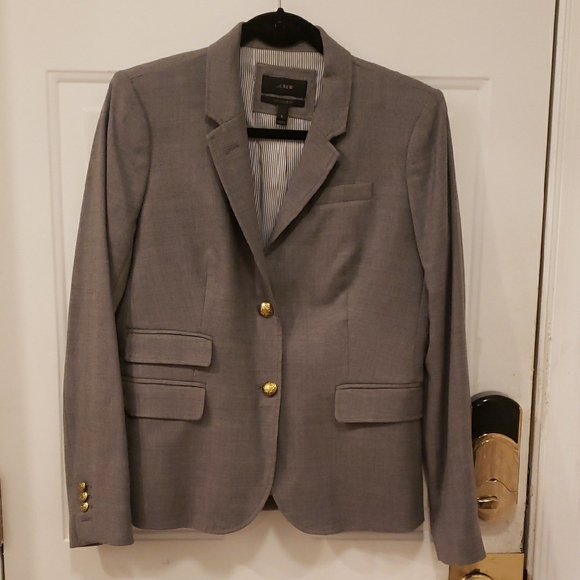 J. Crew Jackets & Blazers - J.Crew Gray Schoolboy Blazer with Gold Buttons